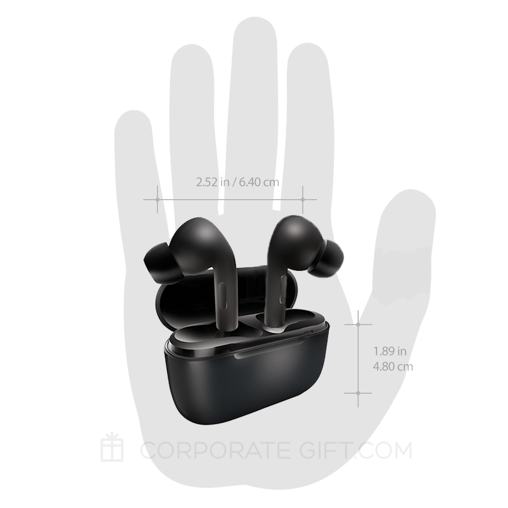 Audífono con microfono coby earpods bluetooth, negro, airpods pro stile (CETW518WH) negro