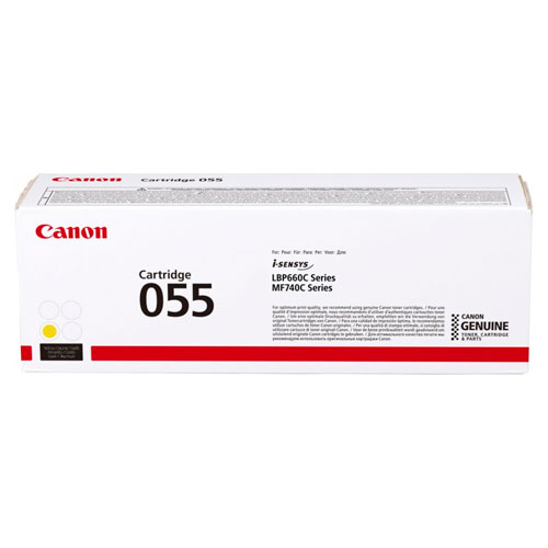 Tóner Canon cartridge 055 yellow original, rendimiento aprox