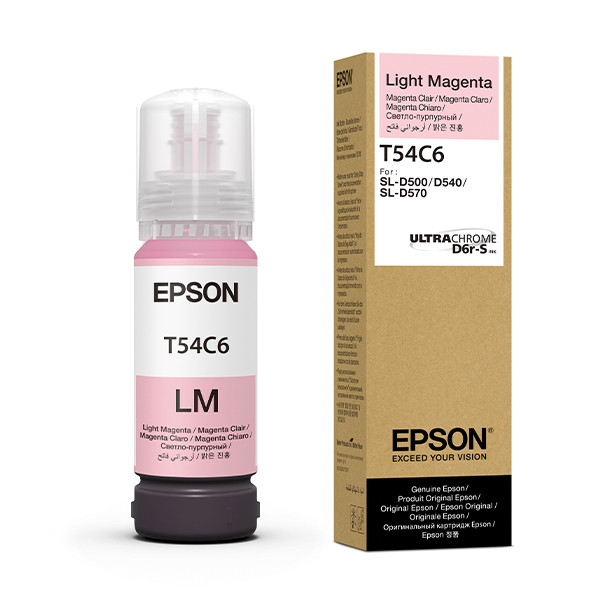 Botella de tinta Epson T54C2, cyan ink bottle para para surelab D570