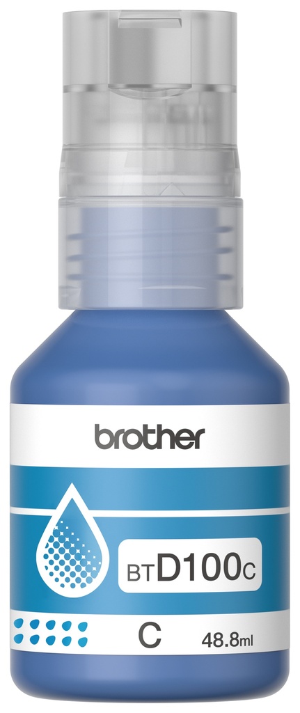 Botella de tinta Brother BTD100C cyan 48.8ML