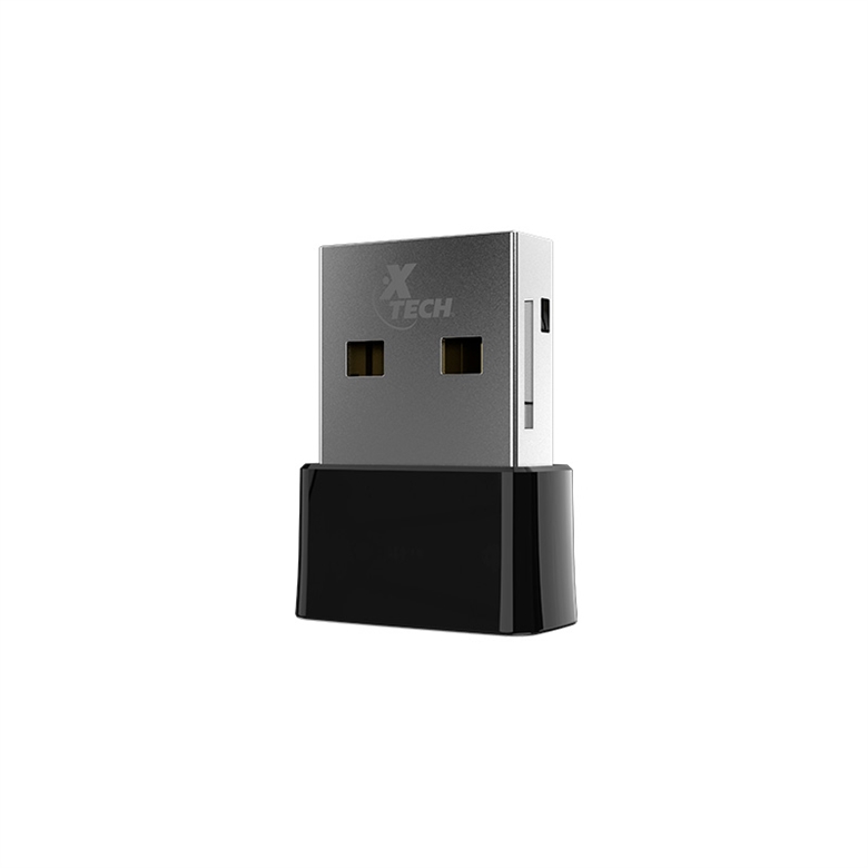 Adaptador de red nano USB WIFI AC Xtech, 2.4GHZ/200MBPS, 5.0GHZ/433MBPS, 802.11AC/b/g/n