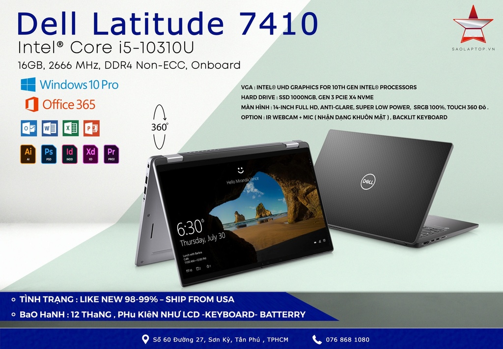 Laptop Dell refurbished latitude 7410