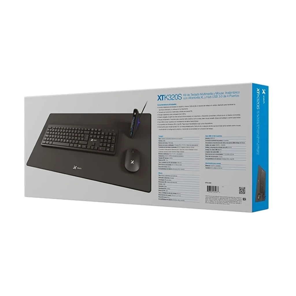 Teclado mouse Xtech disney wireless, stitch, optical mouse, español