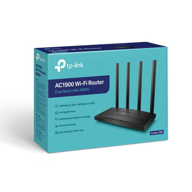 Router inalámbrico TP-Link de doble banda AC1900 mu-mimo 3X3, 802.11AC WAVE2 wi-fi 5– 1300