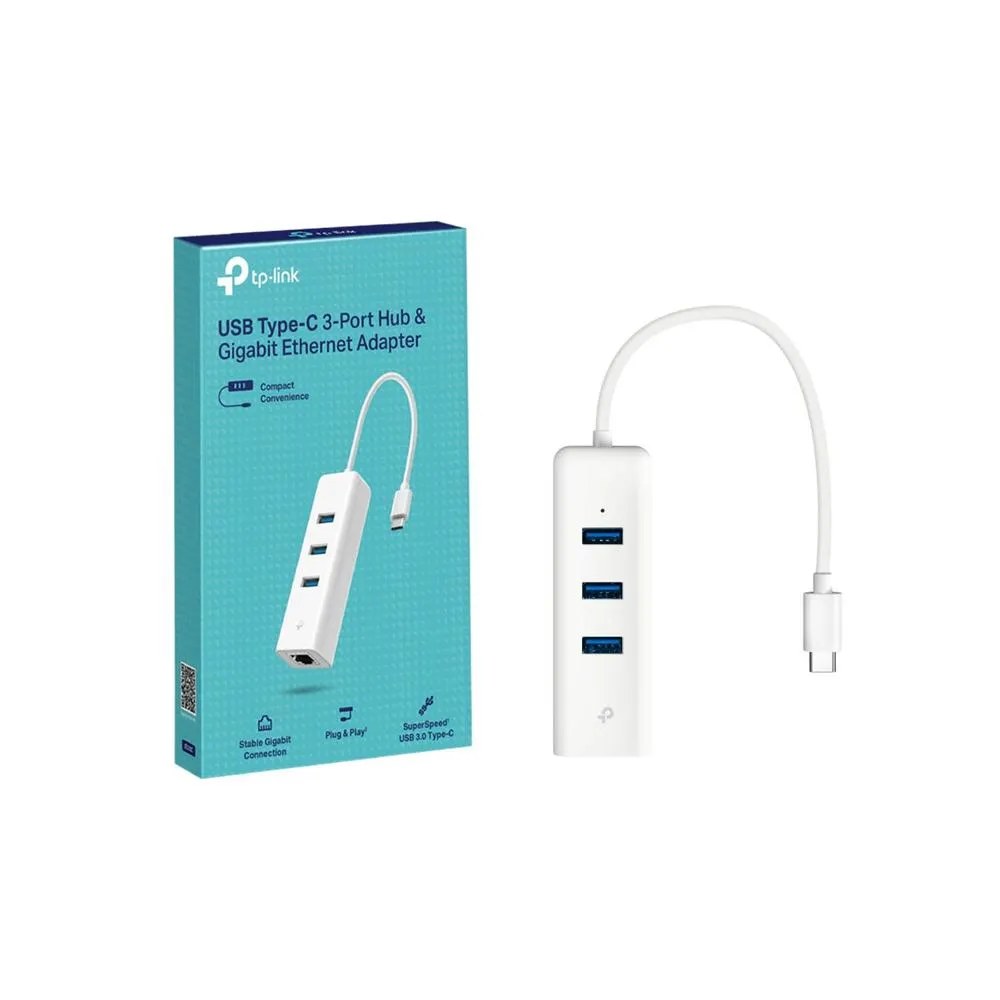 Adaptador USB 3.0 a ethernet TP-Link UE330C, velocidad gigabit de hasta 1000 MBPS, diseño
