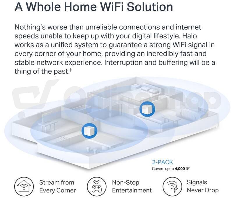Router halo H60X (2-pack) TP-Link mercusys, 1500 MBPS, 802.11AX, 5 GHZ, wi-fi mesh AX1500