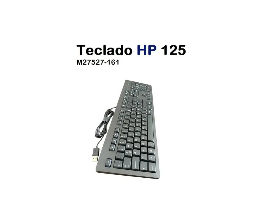 Teclado HP 125 conectividad por cable interfaz USB