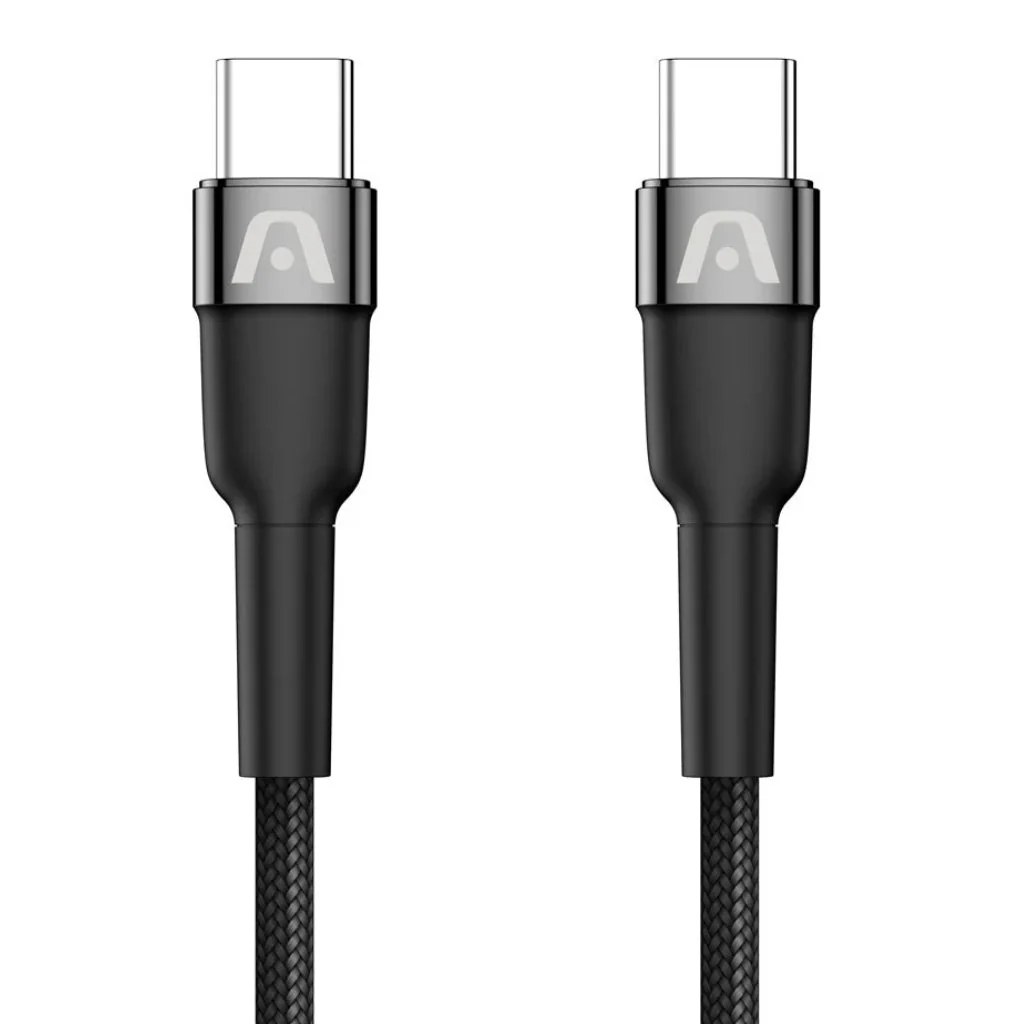 Cable tipo-c a tipo-c Argom dura speed, 3M/10FT, 240W, 5A, nylon trenzado, terminales 6X