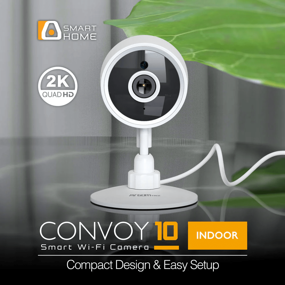 Cámara arg-SV-8010WT convoy 10 smart wi-fi, de interior 2K QHD, control de voz por amazon