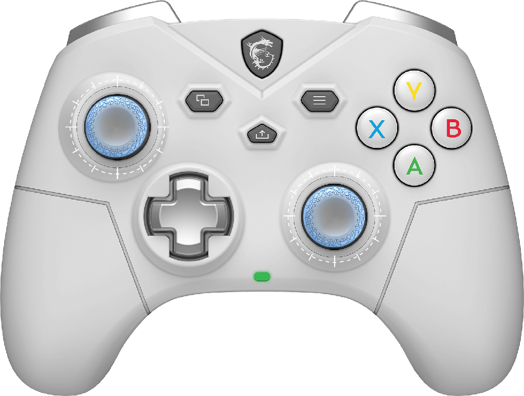 Game pad MSI force GC300 W, wireless 2.4 GHZ, batería 600 mah, USB 2.0, cable 2M (usb-c to