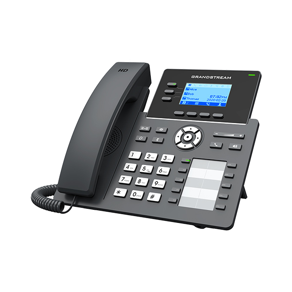 Teléfono IP grandstream GRP2604P, 3 line, 6 cuentas sip, audio HD, 10 BLF, gigabit ethernet