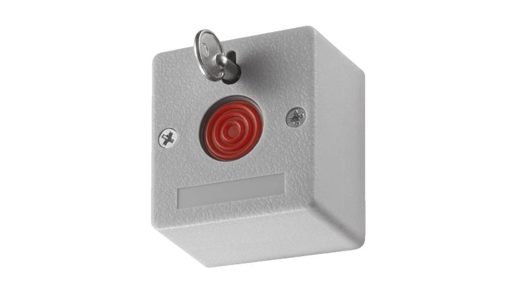 Boton de emergencia Hikvision, carcasa de abs retardante de llamas, modo de conexion: no/NC