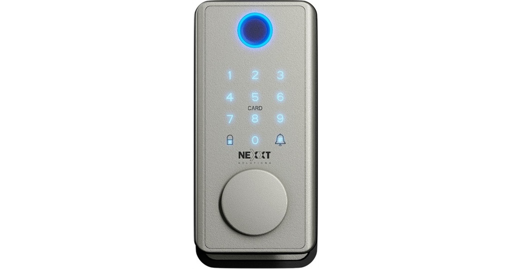 Cerradura para puerta smart wifi, Nexxt, teclado digital, funciona con applicacion, llave