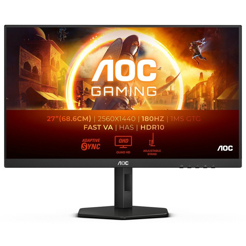 Monitor aoc 27" Q27G4XN, gaming QHD (2560X1440) 180HZ, panel va, 0.5 MS, displayport, HDMI