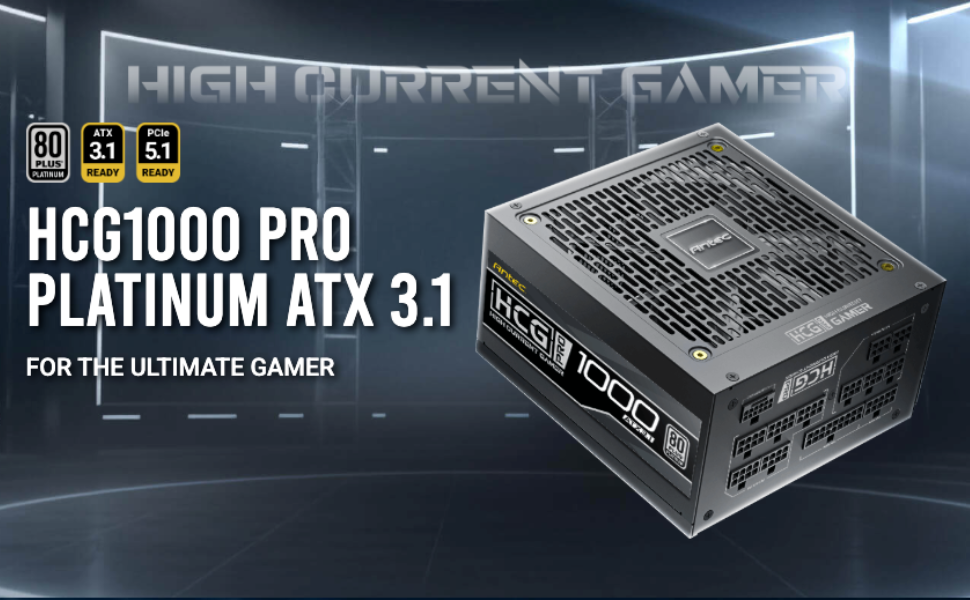 Power supply Antec HCG1000 pro platinum, potencia de 1000W con certificación 80 plus