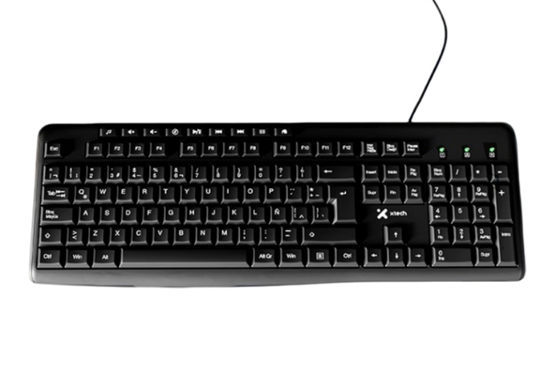 Teclado Xtech USB multimedia negro, español (XTK-140S)