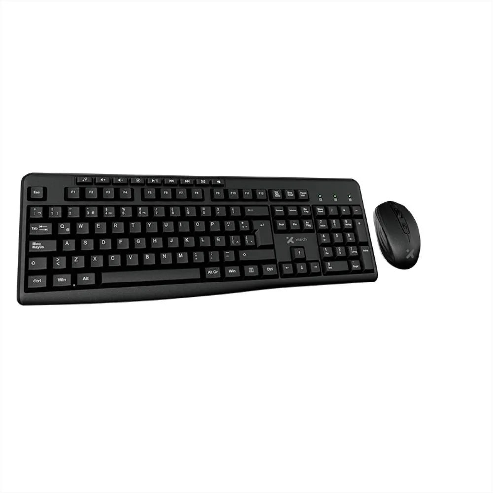 Teclado mouse combo Xtech wireless, multimedia, optical mouse, español