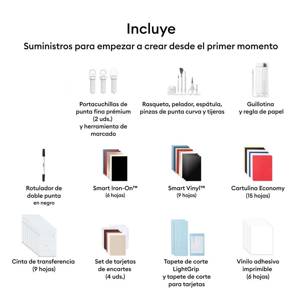 Maquina de corte Cricut joy 2 coral, deluxe bundle para 55 proyectos- kit de herramientas