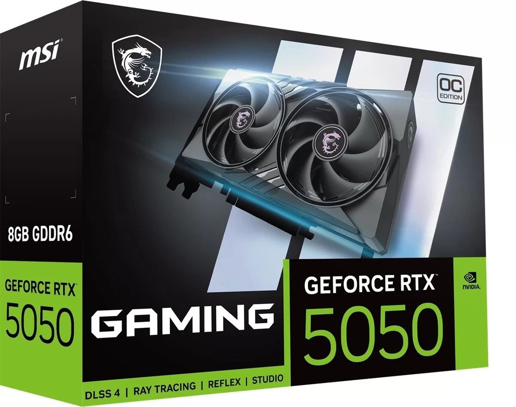 Tarjeta de vídeo MSI geforce RTX 5050 8G gaming oc, PCI express gen 5, 2647 MHZ, 20GBPS