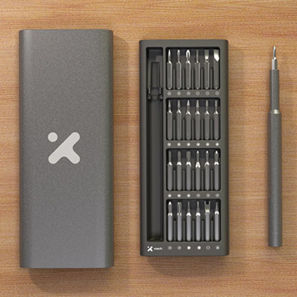Kit de destornillador de precision Xtech, 25 en 1 con estuche de aluminio, para laptops