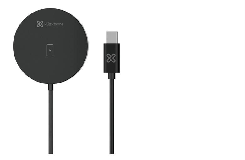 Cargador inalámbrico Klip Xtreme power desk solo, carga rapida, magnetico, 15W, (iphone