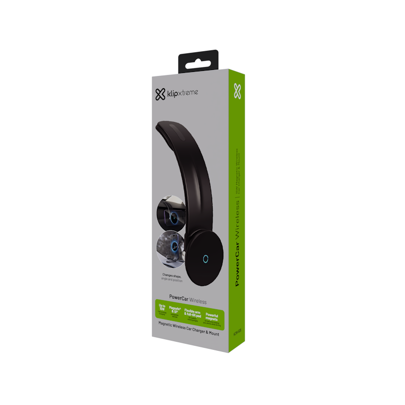 Cargador para carro wireless Klip Xtreme powercar, carga rapida 15W, magnético (magsafe)