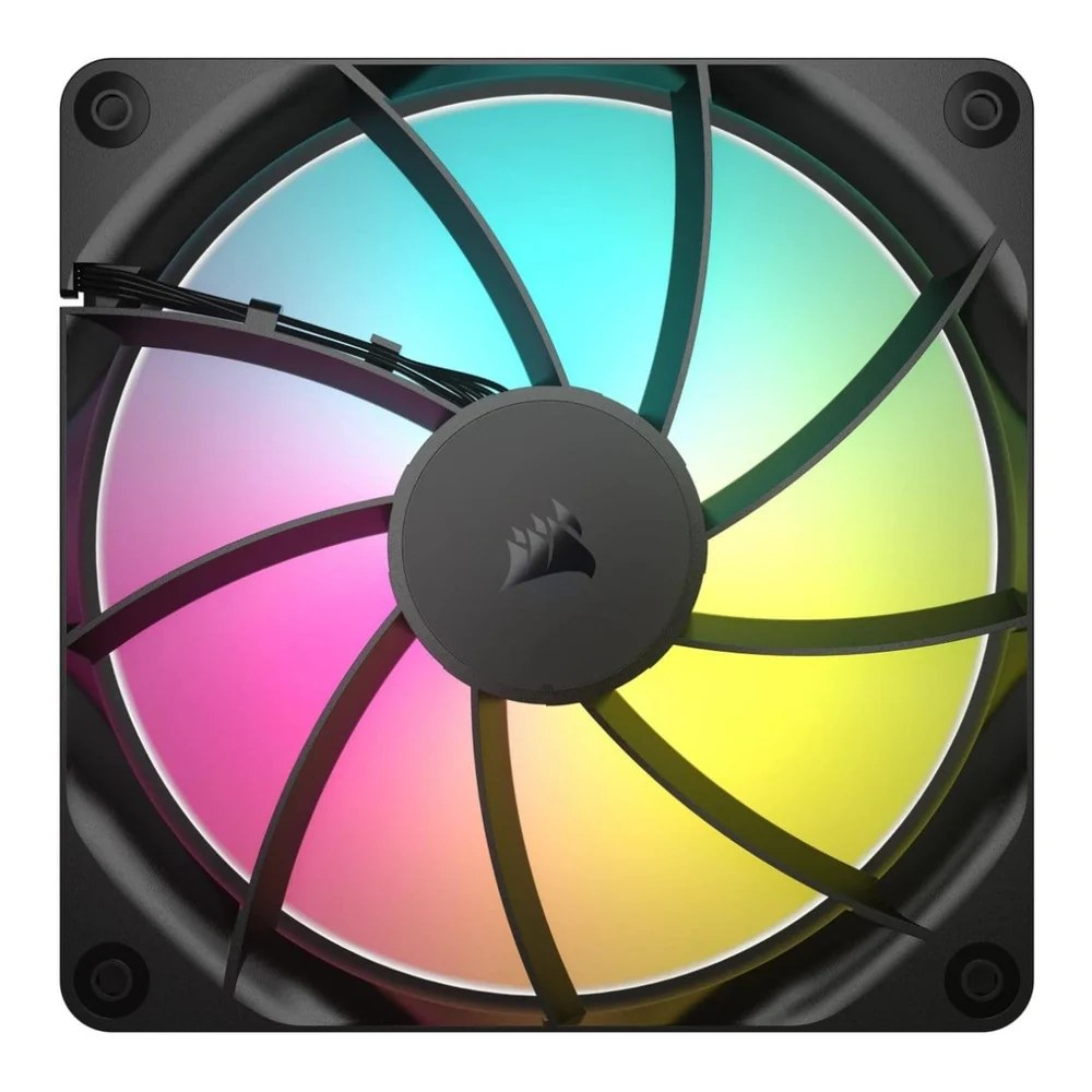 Abanico corsair RS140 ARGB para case 140MM negro, 1 unidad, rodamiento magnetico, conector