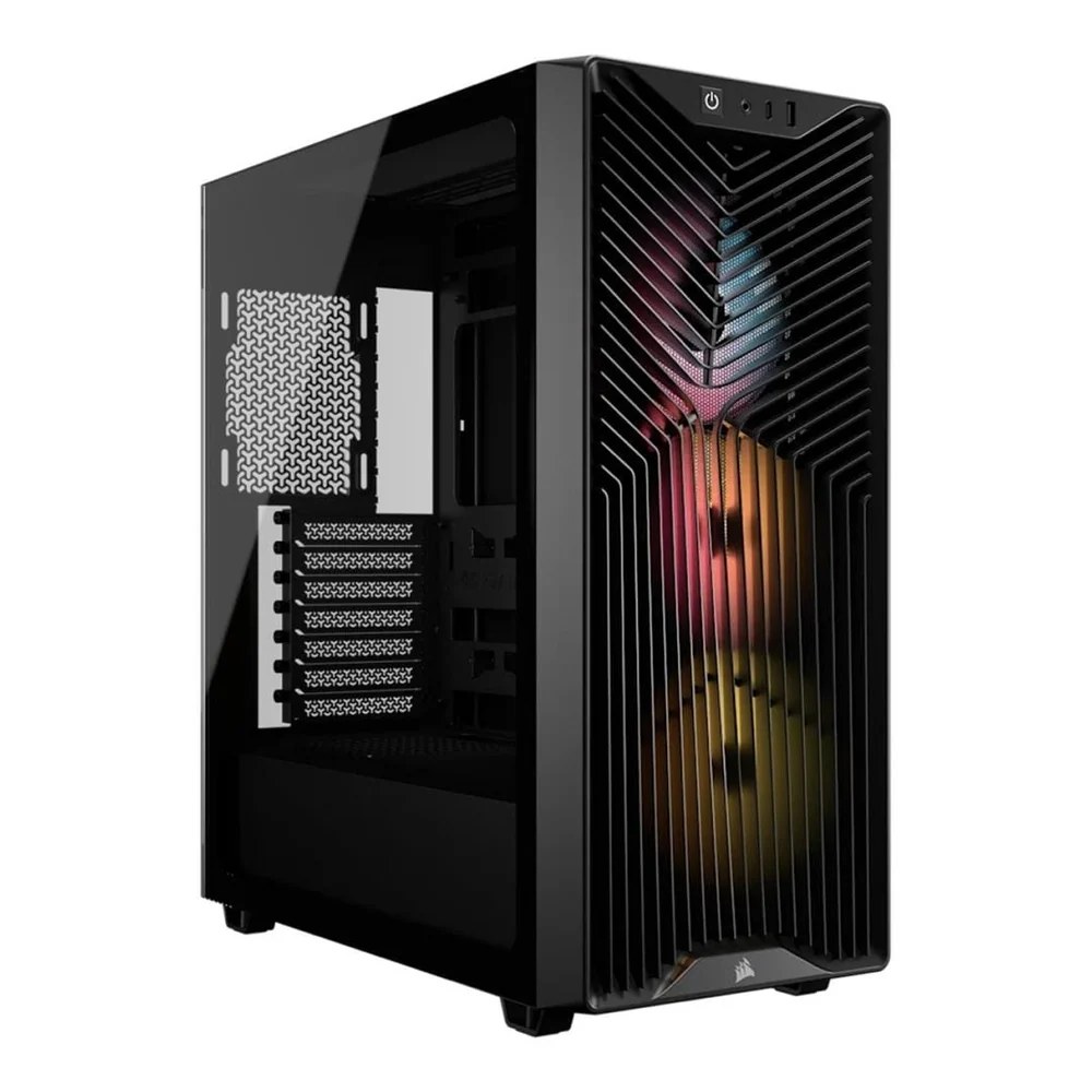 Case corsair 3200D argb, mid tower, black, 7 expansion slot, 2X 2.5", 2X 3.5", tapa de