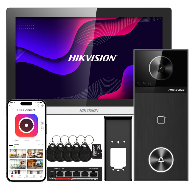 Videoportero Hikvision kit vídeo intercom IP 4K