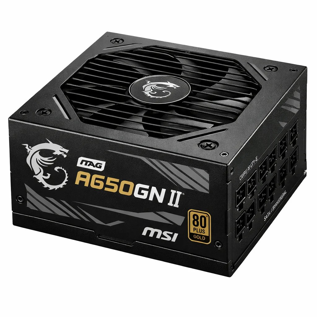 Power supply MSI mag A650GN ii, atx, 80 plus gold, no modular, 650W