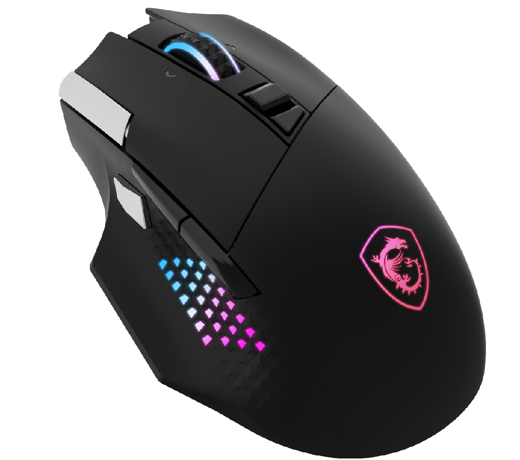Mouse MSI versa pro W, wireless 2.4 GHZ, USB 2.0, bluetooth 5.3, sensor optico, 26000 DPI