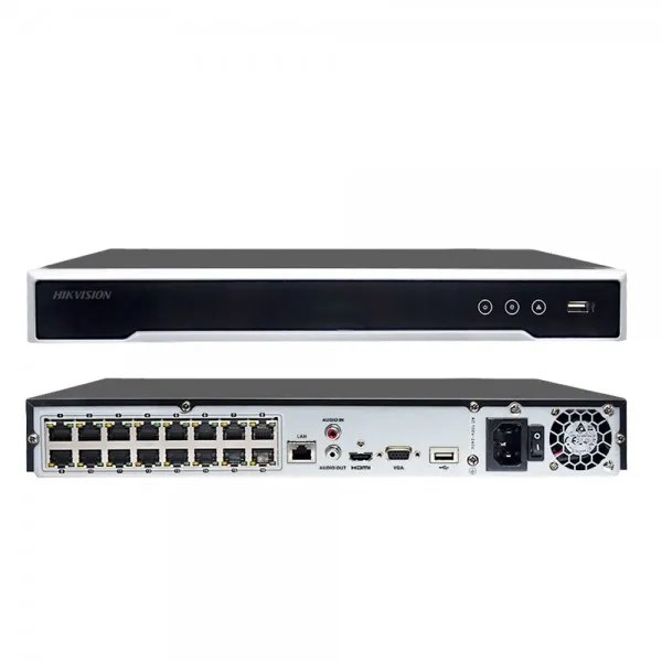NVR Hikvision, ip, 16 canales, 4K, 1U, 1080P hasta 8MP, H265