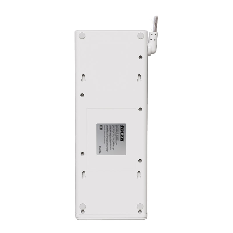 Protector supresor forza, regleta 12 tomas 110V / 1625W / 2700J, 3X USB-a + 1X USB-c para