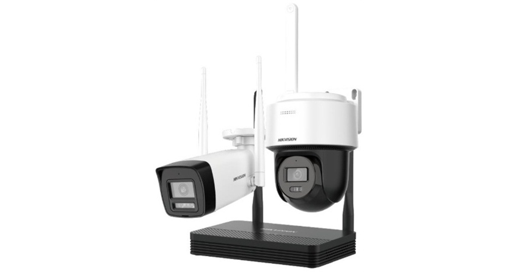 Cámara de seguridad Hikvision en kit cámaras 1 x bullet 4MP, 1 x domo PT 4MP, 1 grabadora