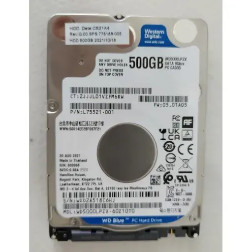 DISCO DE LAPTOP 2.5 / 500GB USADO NO GARANTIA
