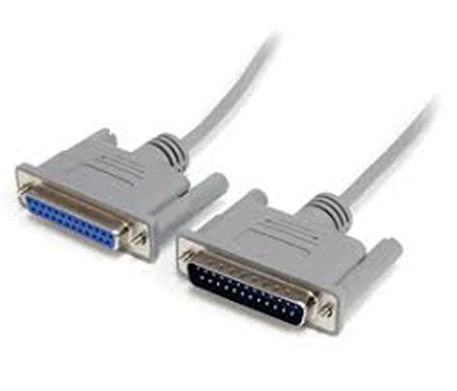 Cable paralelo DB25 Omega, 6 pies, blanco