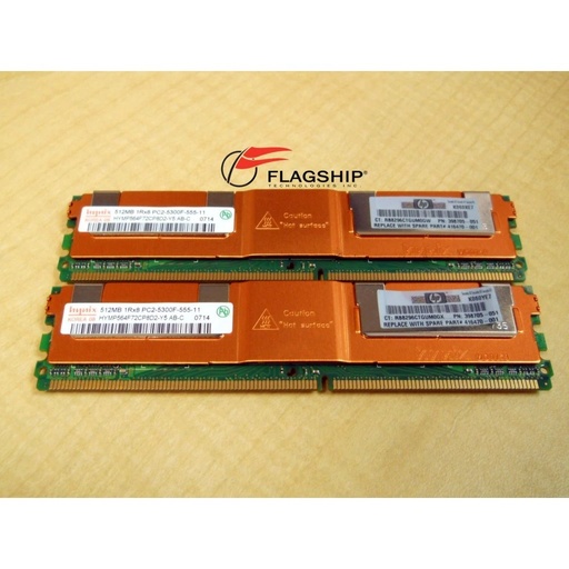 Memoria hpe 1GB HP DDR2 p/servidor 667MHZ PC2-5300 (2 x 512 MB) compatible con ML350 G5