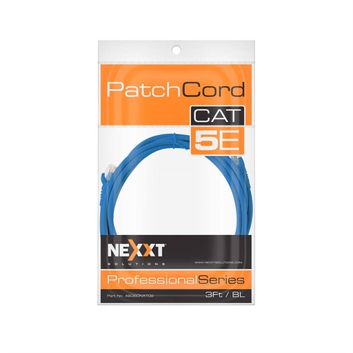 Patch cable Nexxt CAT5E 10FT BL TRM1/