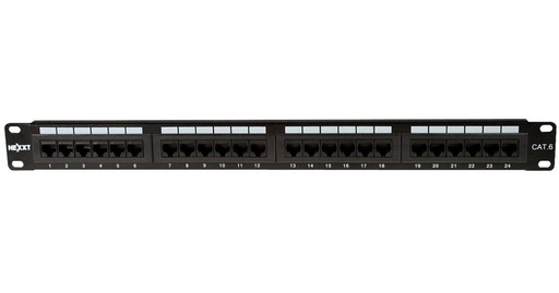Patch panel de 24 puertos, CAT6, Nexxt