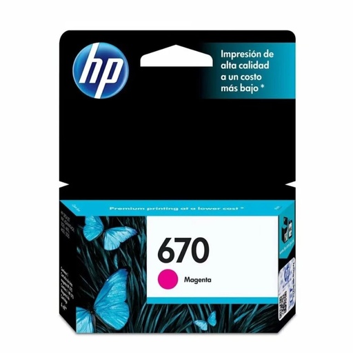 Cartucho HP 670 CZ115AL magenta 4ML