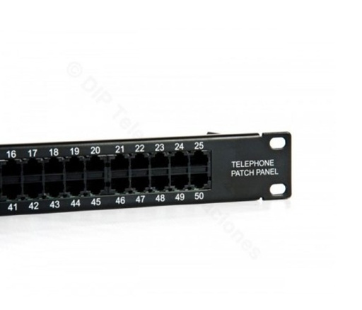 Patch panel de 50 puertos, CAT5E, generico