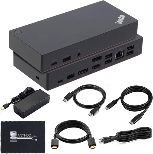 Docking station refurbished Lenovo, 90 watt, replicador de puertos simple para thinkpad