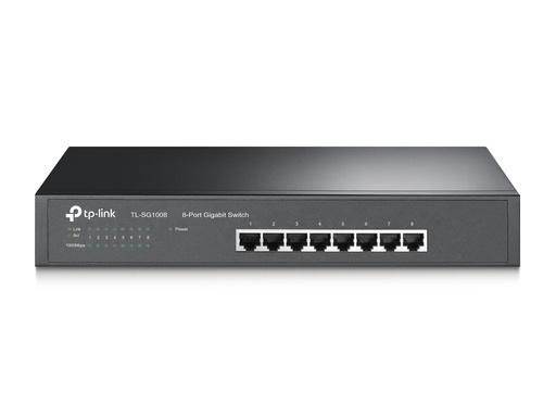 Switch 8 puertos TP-Link TL-SG1008, no administrable/rack, 8 puertos gigabit ethernet