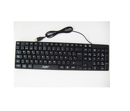 Teclado Agiler USB ingles, black, (agi-9832)