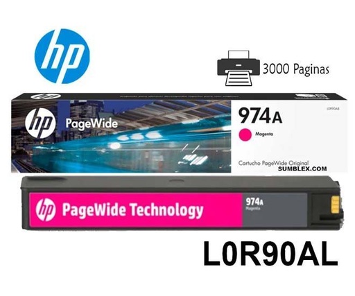 Cartucho HP 974 L0R90AL magenta 35.5ML