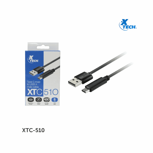 Cable Xtech USB tipo C, a USB 6PIES (XTC-510)