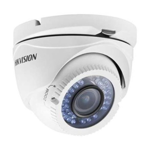 Cámara de vigilancia Hikvision, analoga, varifocal, torreta, 1MP, HD720P, IP66, icr, smart