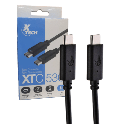 Cable tipo c macho macho 6FT -negro (XTC-530)