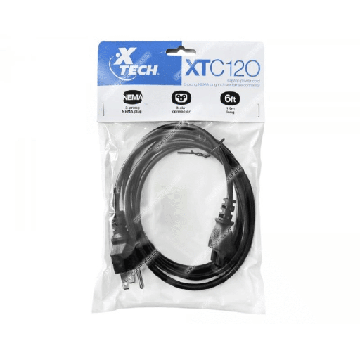 Cable de poder Xtech universal (power cord) para cargadores de laptos(xtc-120)