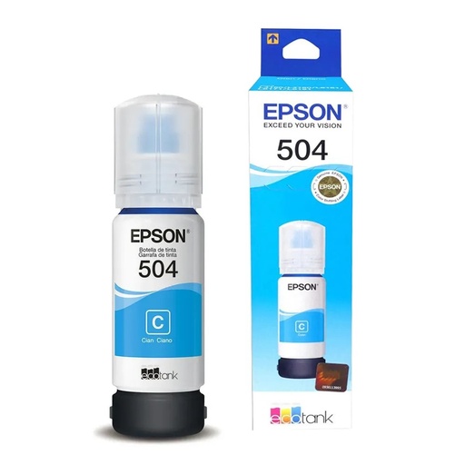 Botella de tinta Epson T504220-al cian papara impresora L4150, L4160, L6161, L6171, L6191
